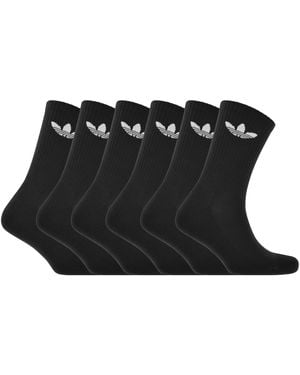 adidas Originals 6 Pack Crew Socks - Black