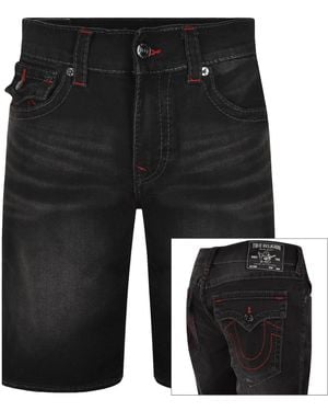 TRUE RELIGION Ricky Flap Big T Shorts - Black