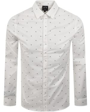 ARMANI EXCHANGE Long Sleeve Shirt Off - White