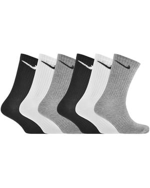 Nike 6 Pack Crew Socks - Grey