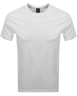 BOSS Boss Regular Fit Logo T Shirt - Gray