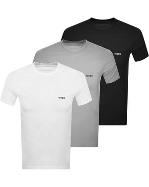 HUGO 3 Pack Crew Neck T Shirts - Multicolour