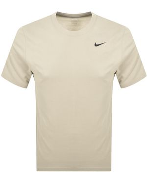 Nike Training Crew Neck T Shirt - Natural