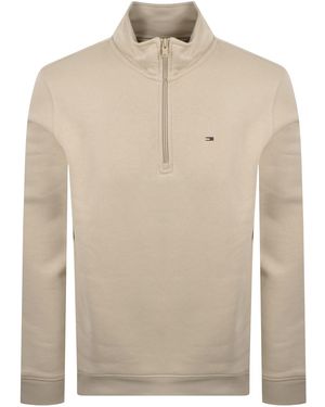 Tommy Hilfiger Quarter Zip Sweatshirt - Natural