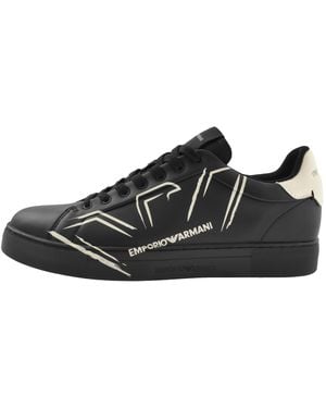 Armani Emporio Logo Trainers - Black