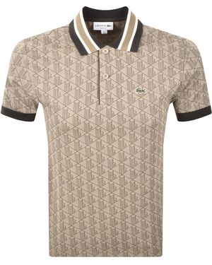 Lacoste Logo Polo T Shirt - Natural