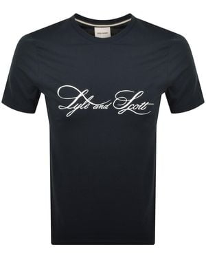 Lyle & Scott Superfine Graphic T Shirt - Black