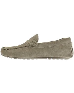 BOSS BUSINESS Boss Noel Moccasin Shoes - Natural