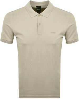 BOSS Boss Pio 1 Polo T Shirt Light - Natural