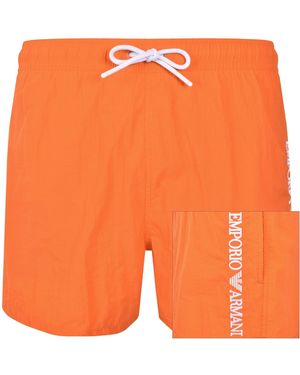 Armani Emporio Logo Swim Shorts - Orange