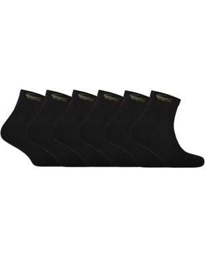 Lacoste 6 Pack Ankle Socks - Black