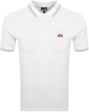 Ellesse Rooks Tipped Polo T Shirt - White