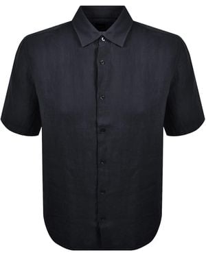 BOSS Boss Rash 2 Short Sleeved Linen Shirt - Black