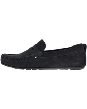 Tommy Hilfiger Suede Driver Shoes - Black