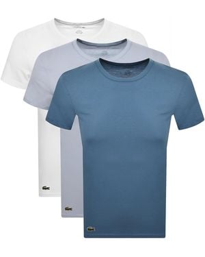 Lacoste Slim Fit 3 Pack T Shirts - Blue