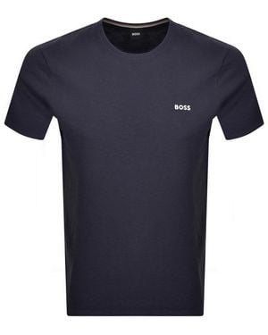 BOSS BUSINESS Boss Waffle T Shirt - Blue