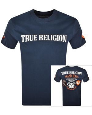 True Religion Patch T Shirt Dress - Blue