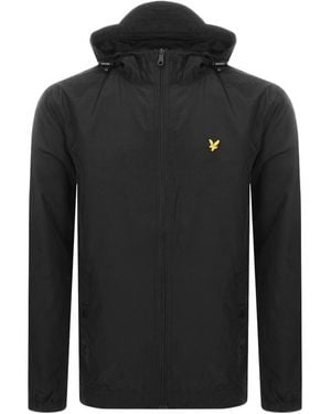 Lyle & Scott Hooded Windbreaker Jacket - Black