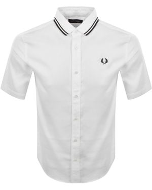 Fred Perry Polo Collar Shirt - White