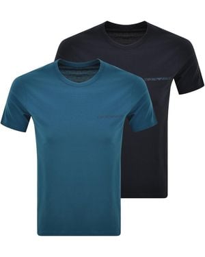 Armani Emporio 2 Pack T Shirts - Blue