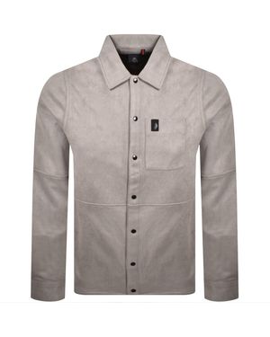 Luke 1977 Dylan Faux Suede Shirt - Grey