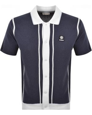 Sandbanks Button Up Knitted Shirt - Blue