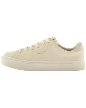 Fred Perry B71 Leather Nubuck Trainers - Natural