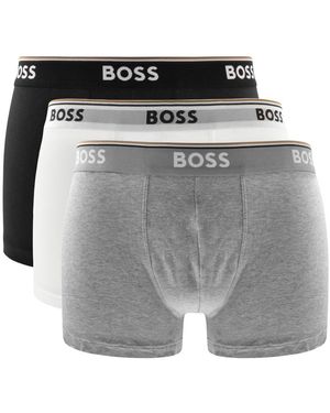 BOSS BUSINESS Boss Underwear 3 Pack Trunks - Grey