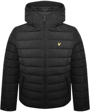 Lyle & Scott Hooded Quilted Jacket Jet - Black