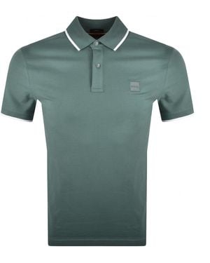 BOSS Boss Passertip Slim Fit Polo T Shirt - Green