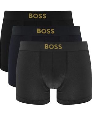 BOSS BUSINESS Boss Underwear 3 Pack Logo Trunks - Black