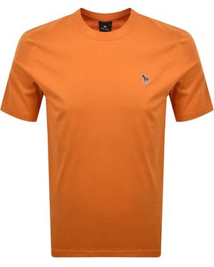 Paul Smith Short Sleeve Zebra T Shirt - Orange