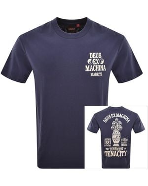 Deus Ex Machina Biarritz Ceramic T Shirt - Blue