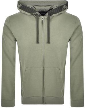 Armani Emporio Loungewear Logo Hoodie - Green