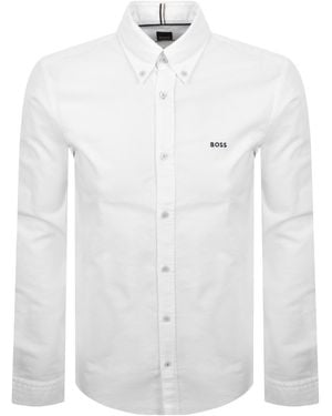 BOSS BUSINESS Boss H Roan Long Sleeve Shirt - White