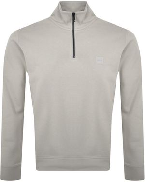 BOSS Boss Zetrust Quarter Zip Sweatshirt - Gray