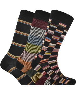 Paul Smith 3 Pack Signature Socks - Black