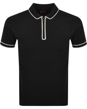 Luke 1977 Vesuvius Waffle Polo T Shirt - Black