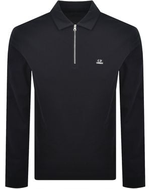 C.P. Company Cp Company Long Sleeve Polo T Shirt - Blue