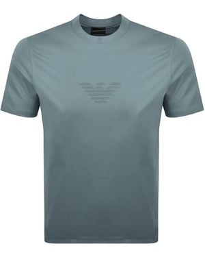 Armani Emporio Logo T Shirt - Blue