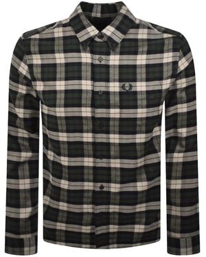 Fred Perry Tartan Twill Shirt - Black