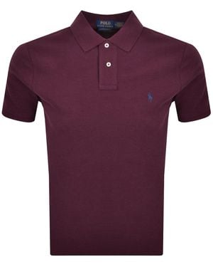 Ralph Lauren Custom Slim Polo T Shirt - Purple