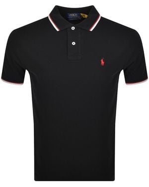 Ralph Lauren Twin Tipped Polo T Shirt - Black