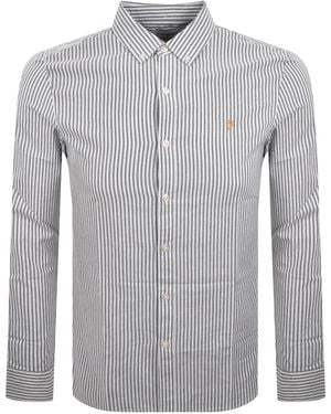 Farah Farah Brewer Stripe Long Sleeve Shirt - Gray