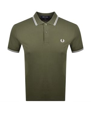 Fred Perry Twin Tipped Polo T Shirt - Green