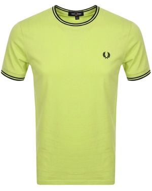 Fred Perry Twin Tipped T Shirt - Green