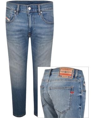 DIESEL D Strukt Slim Fit Light Wash Jeans - Blue