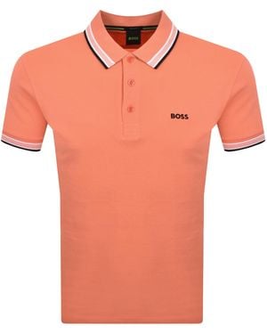BOSS Boss Paddy Polo T Shirt - Orange