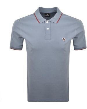 Paul Smith Zebra Polo T Shirt - Blue