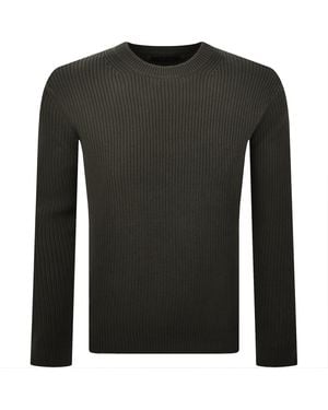 Replay Crew Neck Knit Jumper Mud - Black
